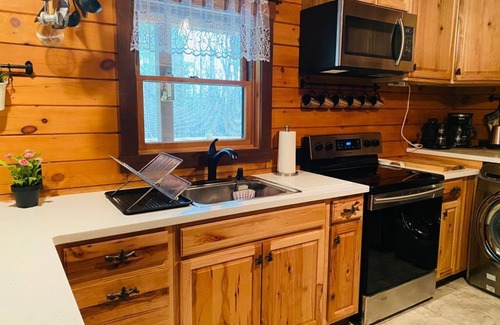 Morris House | secluded log home, minutes from all star village in Oneonta