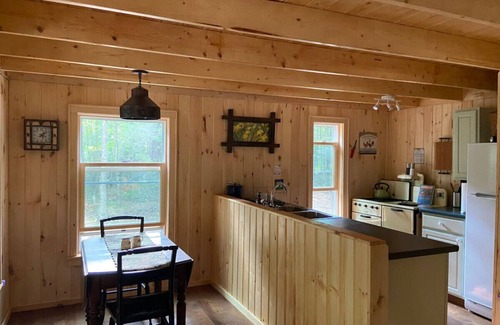 Hopkinton Cabin | Secluded River Overlook Cabin on 160 acres
