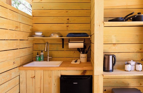 Dripping Springs Cabin | Secluded, Romantic Yurt w/Hot Tub at The Yurtopian - "Lizzie"