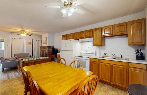 Cedar Bushes House | Second-floor home with Manomet Beach access, deck, firepit & outdoor space