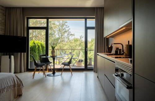 Jurmala Apartment | SkyGarden Studio - Private Terrace and View in Quiet Jūrmala