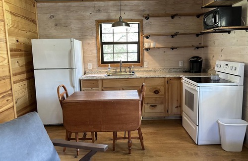 Quitman Cabin | Small Rustic Cabin Near Greers Ferry Lake w/1 Bedroom 1 Bath &Full Size Sofa bed