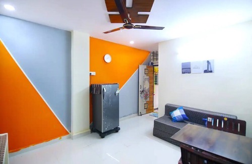 Begumpet Condo | SN202 - Complete 2BHK with Kitchen, AC, TV, Sofa