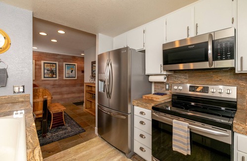 Sun Valley Condo | Snow Creek Condo with 2 Bedrooms, 2 Bathrooms and expanded ground level patio !