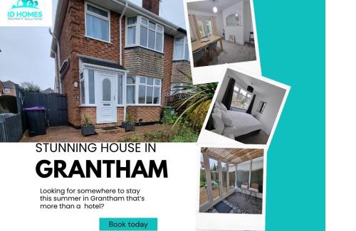 Grantham House | Spacious 3-Bed Home, Garden, Free Wi-Fi, Contractors