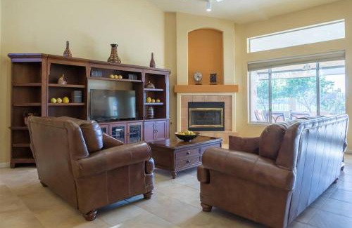 Palm Valley House | Spacious golf course house with pool heater, spa