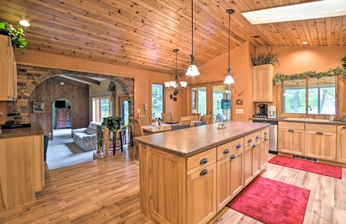 LaPorte House | Spacious Lakefront Home w/Patio & Boat Dock!
