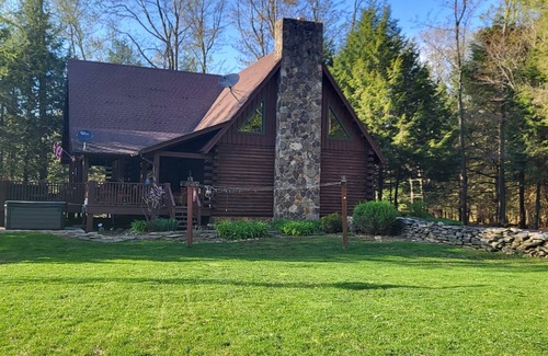 Roaring Branch Cabin | Spectular Cabin on private Lake, 38 acres w hiking trails, fish, swim and kayak.