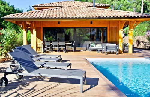 Lege-Cap-Ferret Villa | Splendid air-conditioned villa with heated pool between pond and ocean