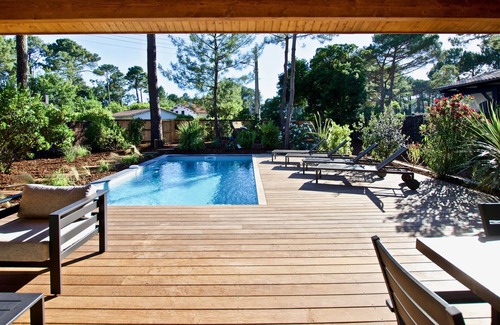 Lege-Cap-Ferret Villa | Splendid air-conditioned villa with heated pool between pond and ocean