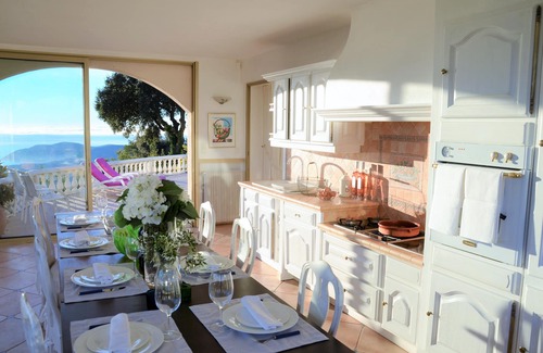 Tanneron Villa | Splendid villa stunning sea view heated private pool high above Cannes Mandelieu