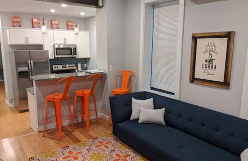 Over-the-Rhine Condo | SPORTSBALL! Two-bedroom perfect for friends & family!