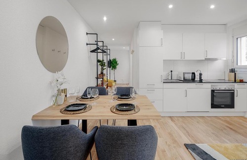 St. Gallen Apartment | St Georgen-Strasse Studios by VISIMO - Design, City, Nature