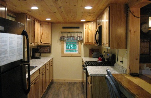 Sabinsville Cabin | Stone fireplace, Kingsize beds,3 baths,3 bdrms,2 creeks,10 acres,covered decks,