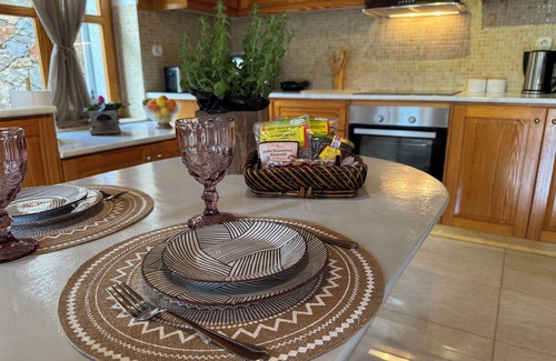 Kounelion Villa | Stone Heaven Villa - Poolside BBQ and fresh herbs | 5’ from Agios Nikolaos