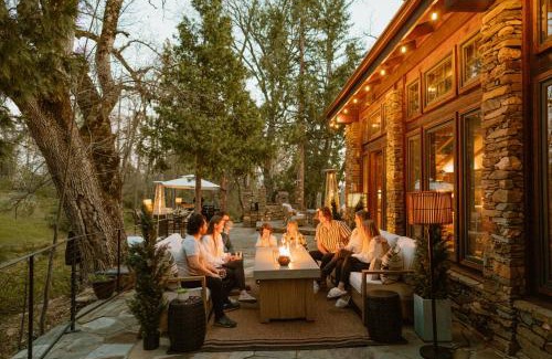 Mariposa Villa | Stone House by Casa Oso, hot tub, 43 private acres with hiking trails