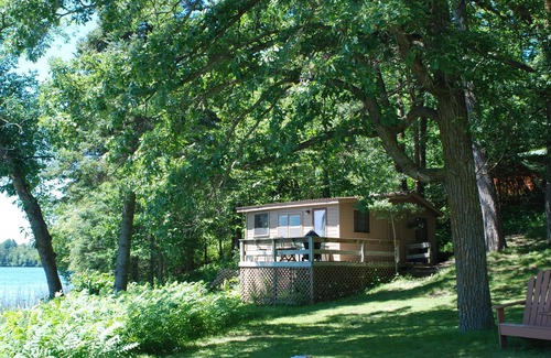 Nevis Cabin | Studio Cabin Hidden in Towering Pines within 10 feet of lake. Pets accepted!