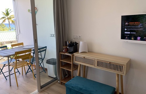 Tartane Apartment | Studio "TI JOYAU sea view, swimming pool. 4-star tourism classification