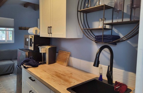 Birch Bay Apartment | Studio with covered deck and Birch Bay View