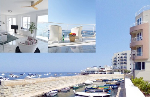 St. Paul's Bay Apartment | Stunning Penthouse situated directly over the sea, unique