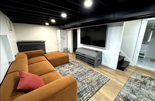 Kansas City House | Stylish Basement Hideaway