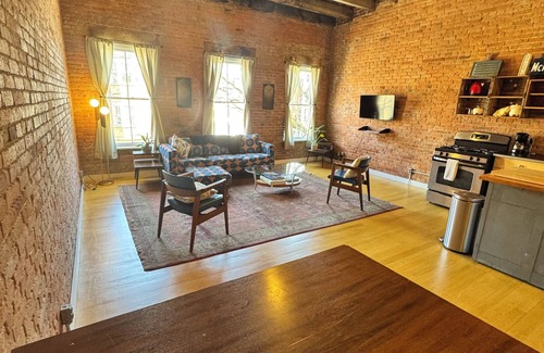 Troy Apartment | Stylish loft in the heart of downtown Troy with onsite parking