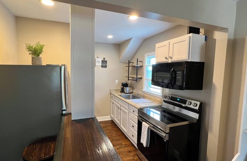 Patchogue Apartment | Stylish yet cozy experience at this centrally-located place in Patchogue.nn