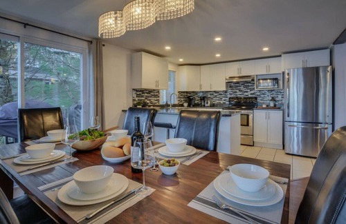 Lac-Superieur Ski Chalet | Summer Promo Waterfront Cabin Spa trails boat fish