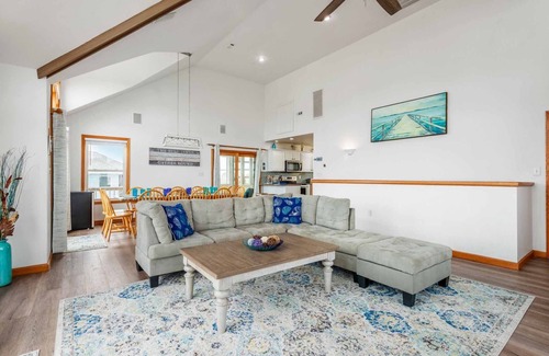 Waves House | SUMMER SAVINGS- Oceanview Home w/Saltwater Pool, Hot Tub, Game Room, Basketball