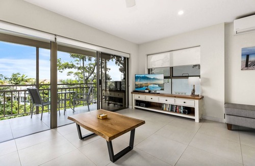 Noosa Heads Apartment | Sundowner 3 - A fantastic view over Laguna Bay to the Noosa North Shore beach.