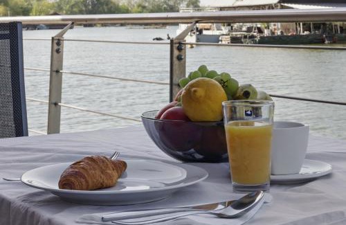 Rusovce House | Sunset view Housboat with sundeck