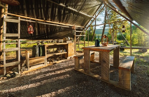 Chilcotin RV Rental | Sunset Wilderness Camp Lakefront Glamping Campground With Stunning Views