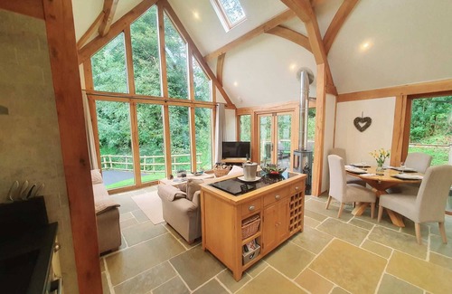 Battle Cabin | Swn Y Nant lodge with hot tub Brecon