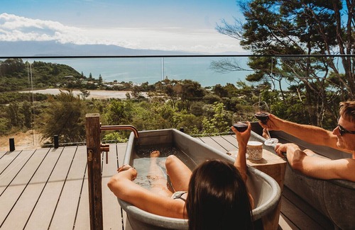 Tata Beach Cabin | Tent Kānuka - Luxury Eco Glamping with your own electric Buggy