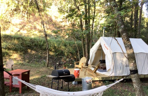 Turtletown RV Rental | Tentrr Signature Site - Wine Drops Creekside Camping #2 / McFarland Nights
