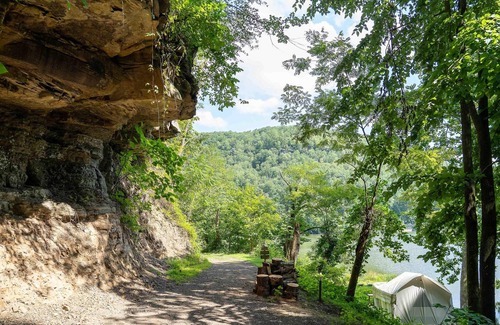 Ansted RV Rental | Tentrr State Park Site - WV Hawk's Nest State Park - Site I - Single Camp