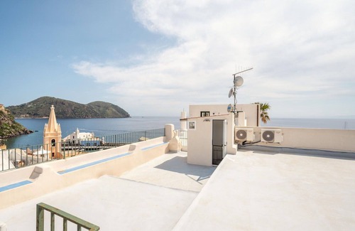 Lipari Historic Centre Apartment | Terrace Sea View Apartment By Halldis