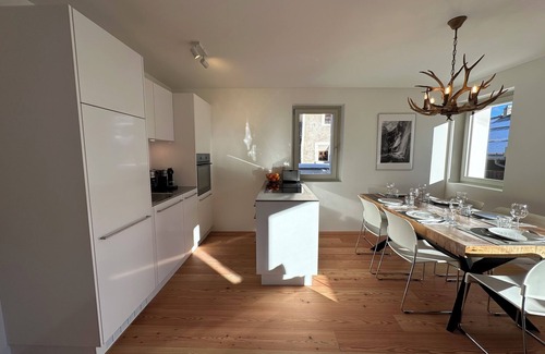 Zuoz Apartment | Terrassa Apartment: Sun Terrace, Wellness, and Alpine Charm
