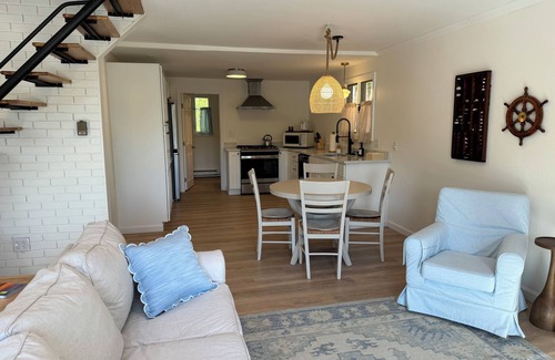 Ipswich Cottage | The Boathouse: Riverfront cottage located across from vibrant Ipswich Town Wharf