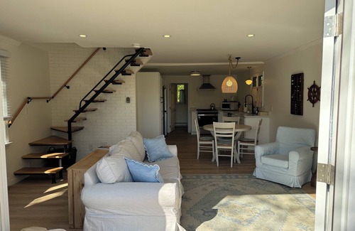 Ipswich Cottage | The Boathouse: Riverfront cottage located across from vibrant Ipswich Town Wharf