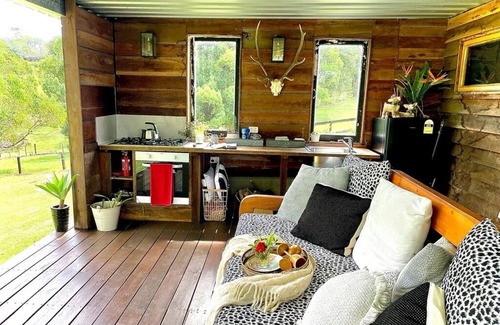 West Woombye House | The Dairy Cottage - rustic timber cottage with outdoor living, set on acreage