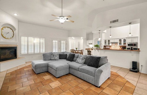 El Paso House | The Gathering Modern Spanish 3100sqft + Pergola, BBQ, Griddle, Seating + Gym