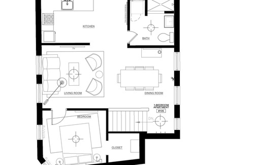 Park West Hotel | The Neighborhood Hotel - Lincoln Park Coach House - One Bedroom