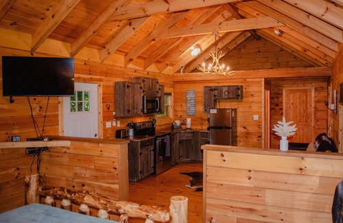 South Bloomingville Cabin | The Oasis - Visit The Oasis - a cozy, pet-friendly cabin just minutes from Hocking Hills State Park. Private tot tub and serene outdoor space to reset in nature.