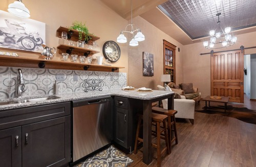 Wichita Apartment | The Sunflower Loft is located 1 block from Old Town in a 2 story brick building.