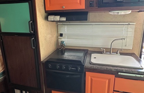 Old Town House | Tiny travel trailer with enough room to relax after hitting the nearby springs.