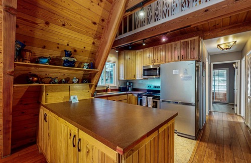 Tahoe Paradise Cabin | Tranquil Family-Friendly A-Frame Cabin with Big Backyard, Deck, & Gas Grill