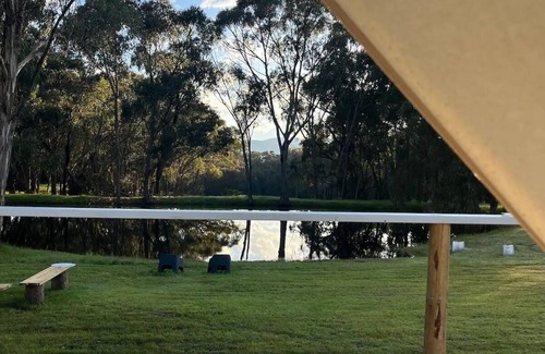 Barjarg Cabin | Tranquil Glamping tent and kitchenette/bathroom