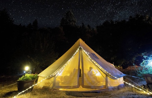 Burnt Ranch Bed & Breakfast | Tranquil Mountain Glamp: Swimming, Organic Meals, Hike Trails + Kayaking