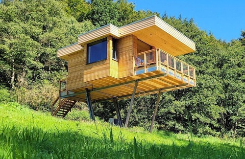 Northeim District Apartment | Tree house Baumtraum, living/sleeping room - Baumhaushotel Solling